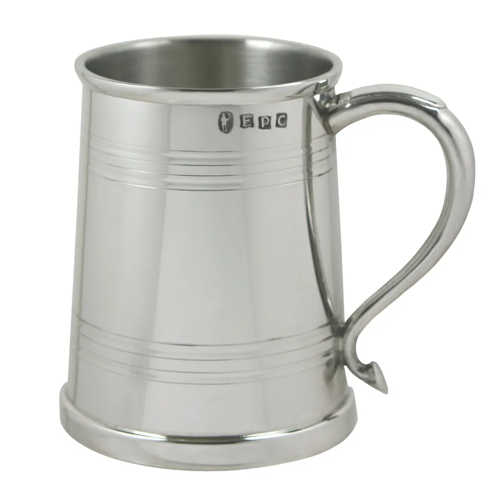 1 Pint* Heavy Style Pewter Beer Mug Tankard with Swan Handle