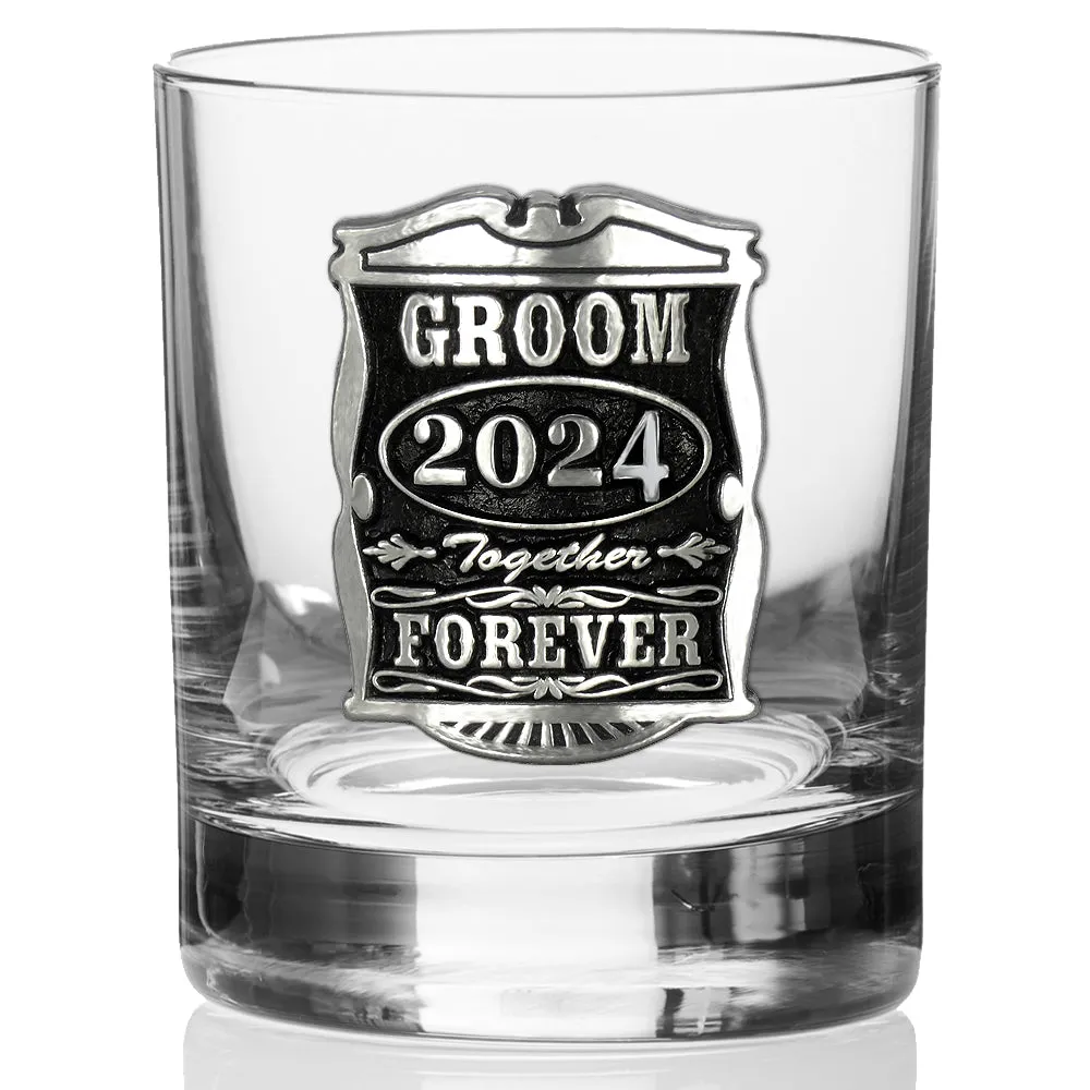 11oz Wedding Groom Pewter Whisky Glass Tumbler 2024