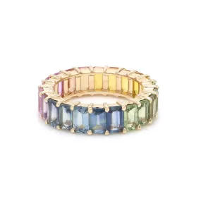 14K & 18K Gold Rainbow Eternity Ring