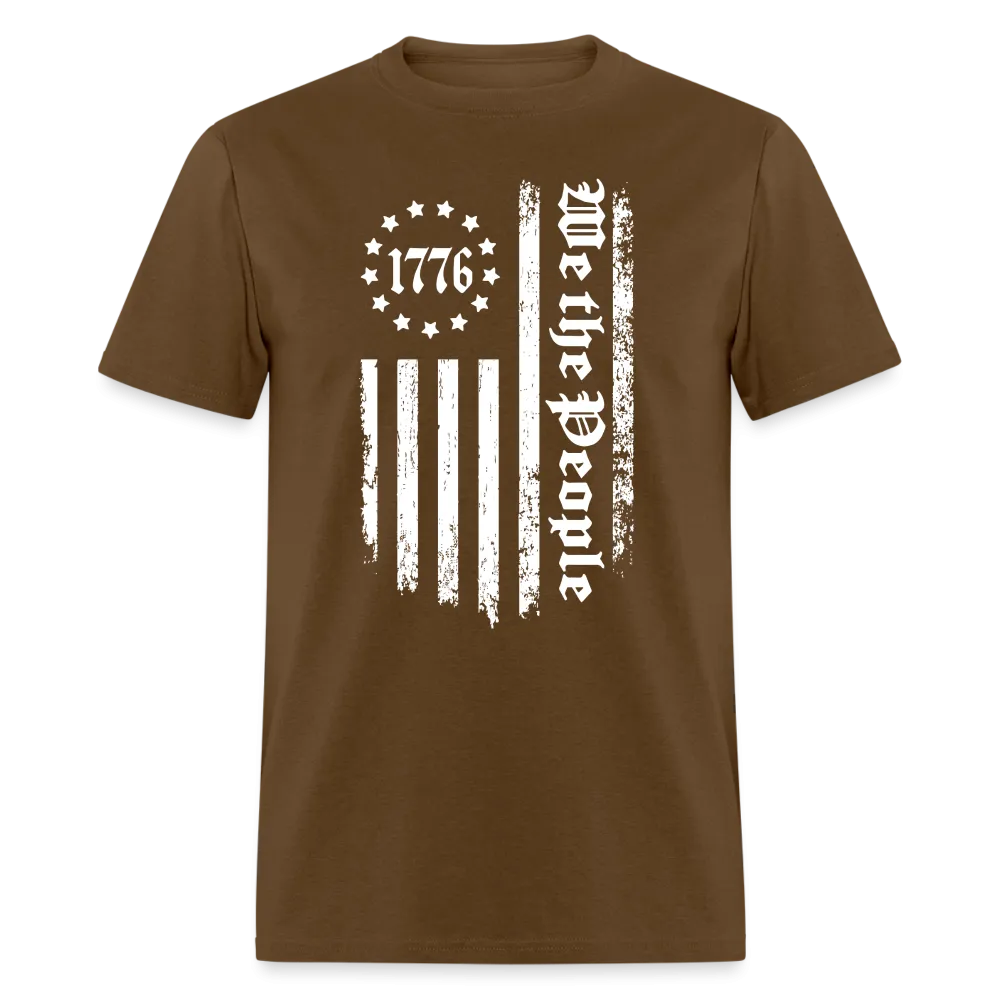 1776 We The People T-Shirt White Flag 13 Stripes