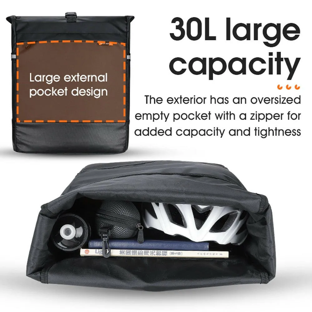 30L Large Capacity Bike Pannier High Reflective Bicycle Shelf Luggage Bag MTB Road Cycling Trunk Bag saddle bag