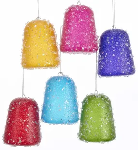 3.5" Multi-Colored Gum Drop Christmas Ornaments