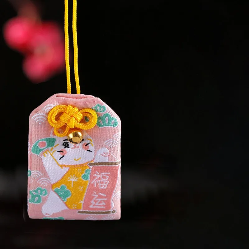 39Style New Omamori Pray Fortune Beauty Health Safe Transparent Wealth Bag Guard Talisman Pendant Keychain Couple Gift