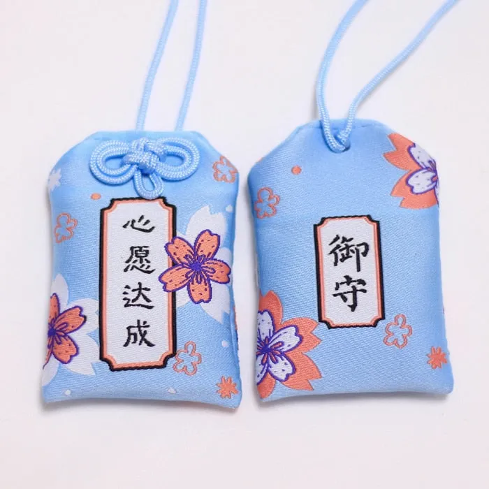 39Style New Omamori Pray Fortune Beauty Health Safe Transparent Wealth Bag Guard Talisman Pendant Keychain Couple Gift