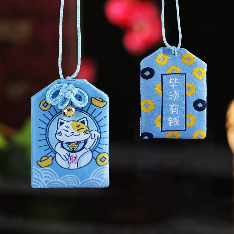 39Style New Omamori Pray Fortune Beauty Health Safe Transparent Wealth Bag Guard Talisman Pendant Keychain Couple Gift