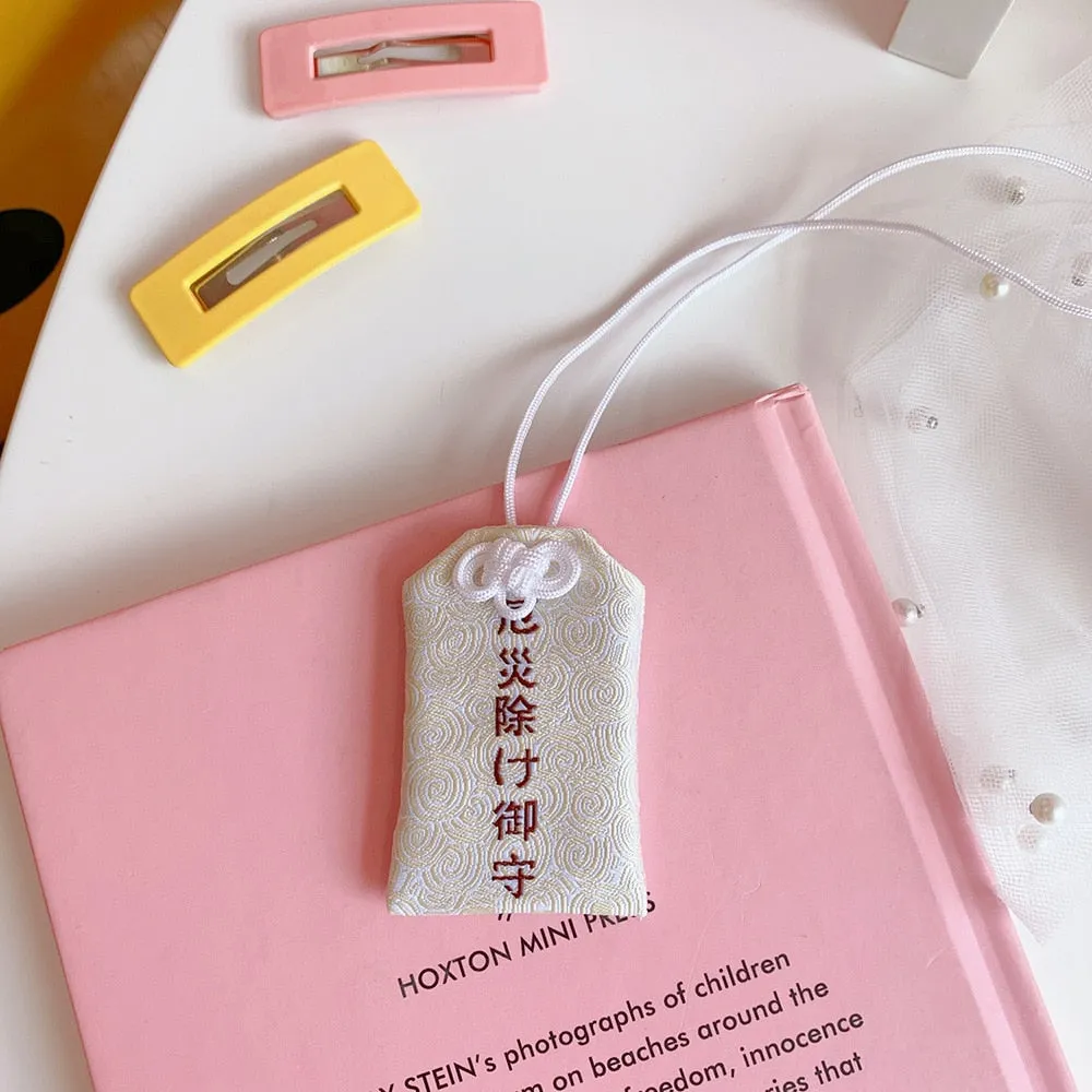 39Style New Omamori Pray Fortune Beauty Health Safe Transparent Wealth Bag Guard Talisman Pendant Keychain Couple Gift