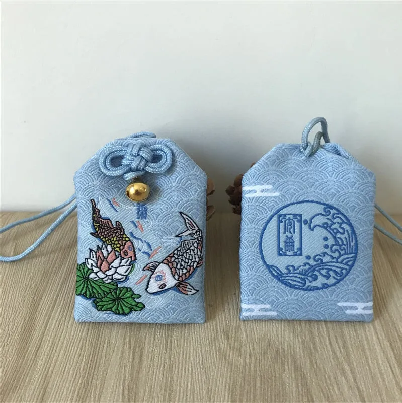 39Style New Omamori Pray Fortune Beauty Health Safe Transparent Wealth Bag Guard Talisman Pendant Keychain Couple Gift