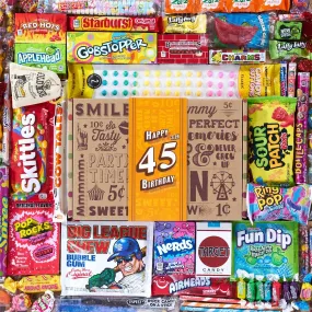 45th Birthday Retro Candy Gift