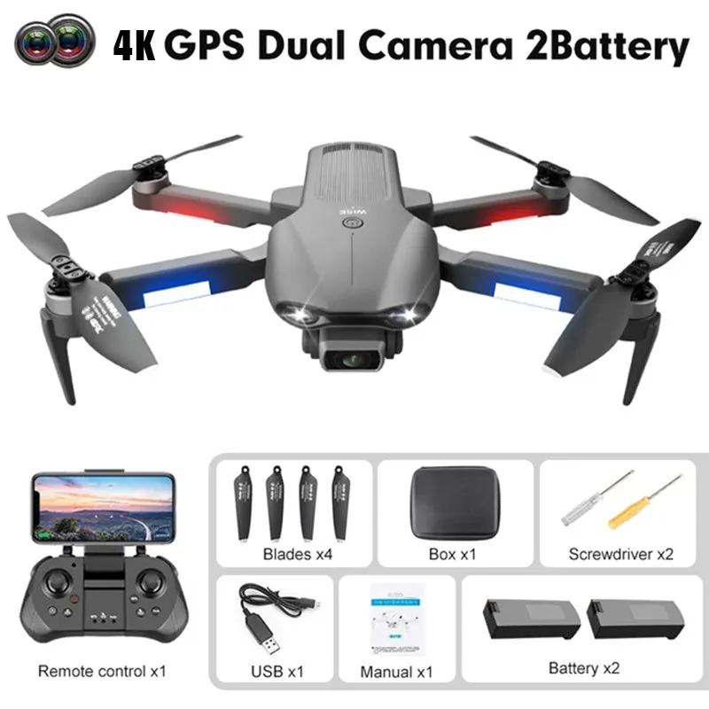 4K Drone 4DRC F9 Dual HD Camera Aerial Photography GPS 5G Wifi FPV Brushless Motor RC Quadcopter Toys