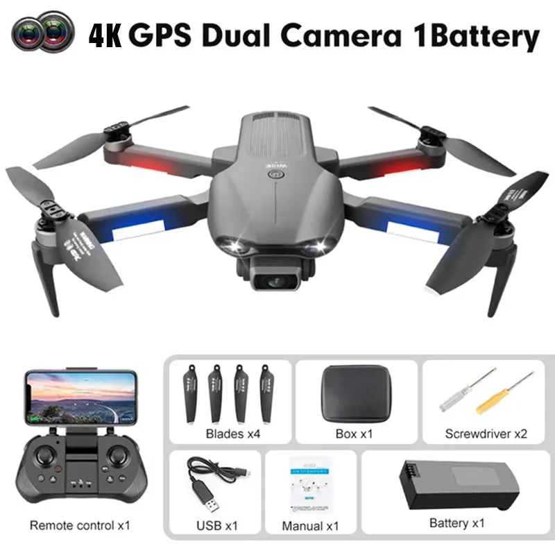 4K Drone 4DRC F9 Dual HD Camera Aerial Photography GPS 5G Wifi FPV Brushless Motor RC Quadcopter Toys