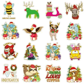 52pcs Christmas Graffiti Stickers for Suitcase Laptop Phone Skateboard Car