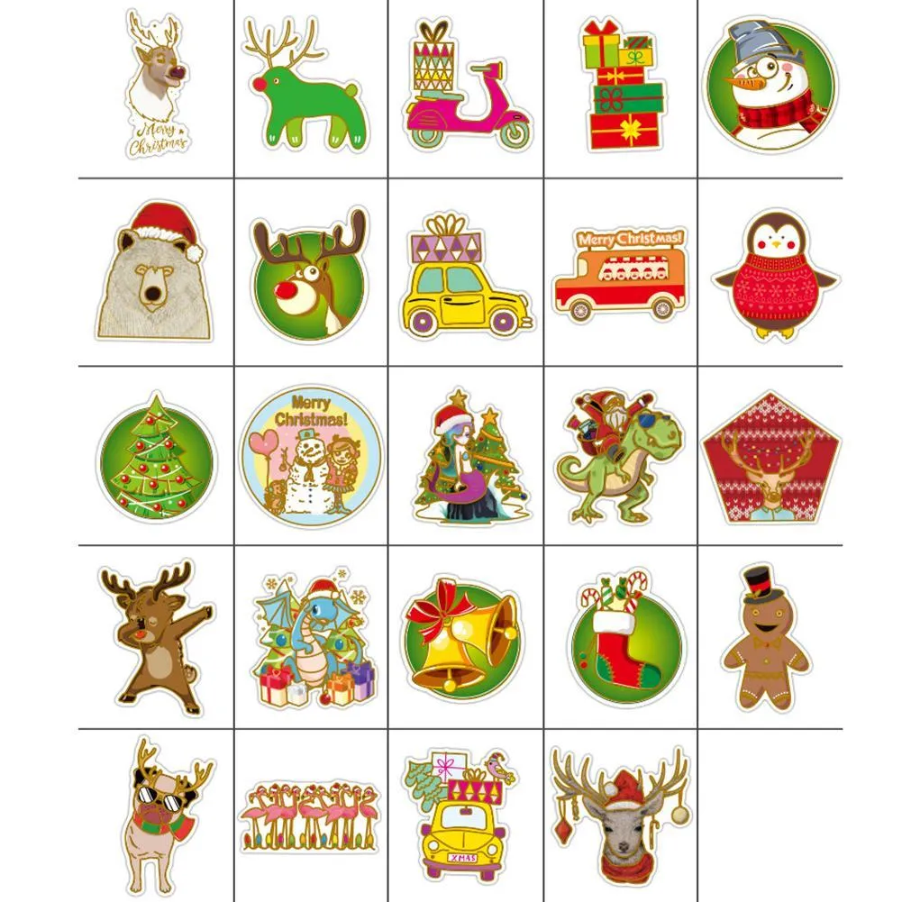 52pcs Christmas Graffiti Stickers for Suitcase Laptop Phone Skateboard Car