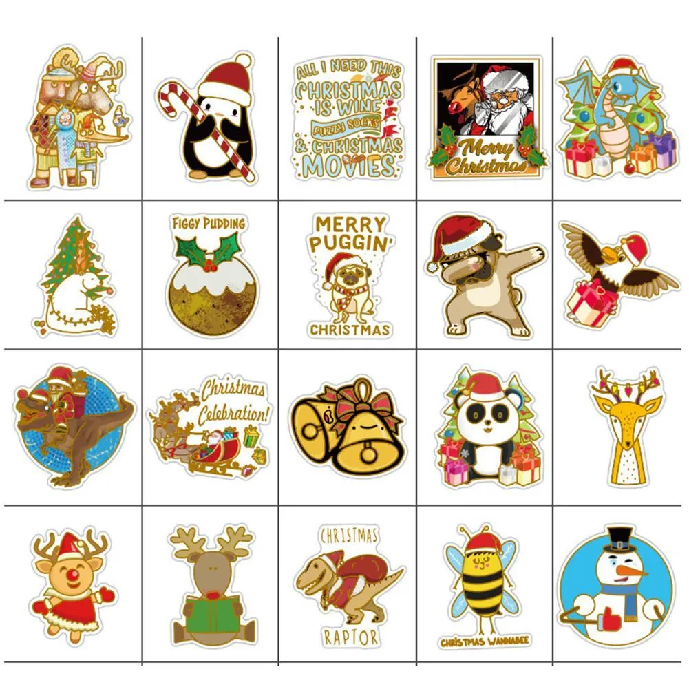 52pcs Christmas Graffiti Stickers for Suitcase Laptop Phone Skateboard Car