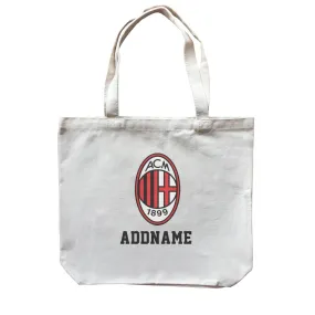 AC Milan Football Logo Addname Canvas Bag