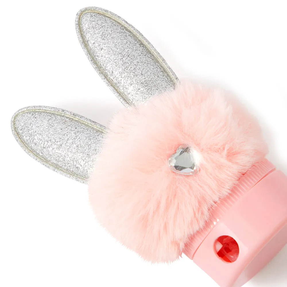 Accessorize London Girl's Pink Bunny Pom Sharpener