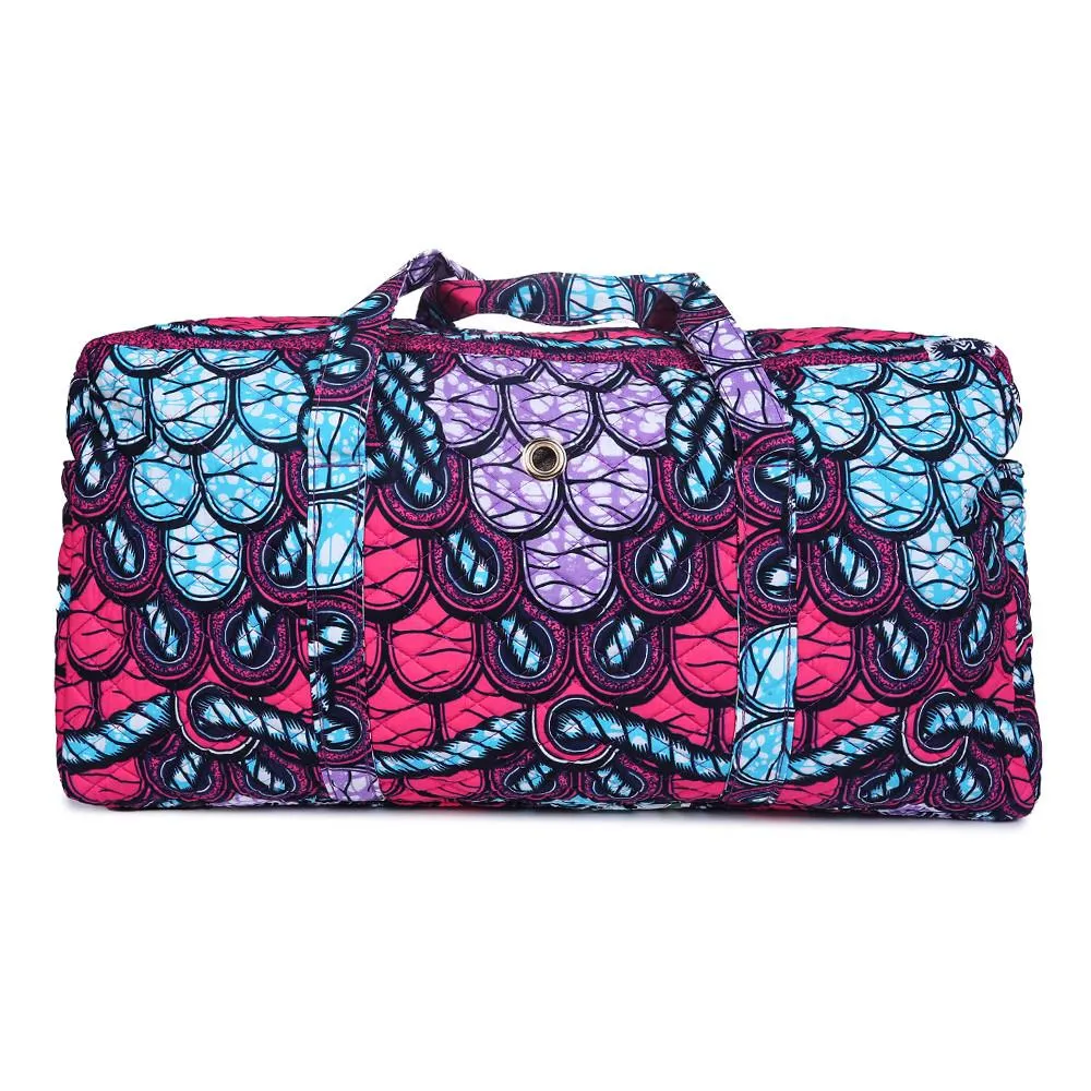 African Print Large Duffle Bag