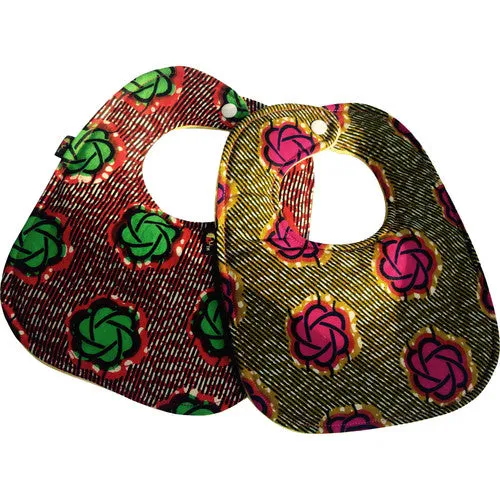 Akosua African Print Baby Bib Set