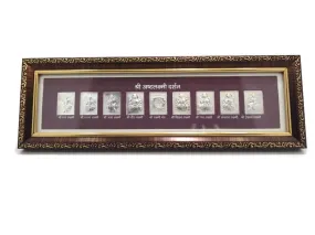 ALTRONA Pure Silver Sri Ashta Lakshmi Yantra Frame for Gift (12x4 inches), sterling-silver, Wall Mount, Silver