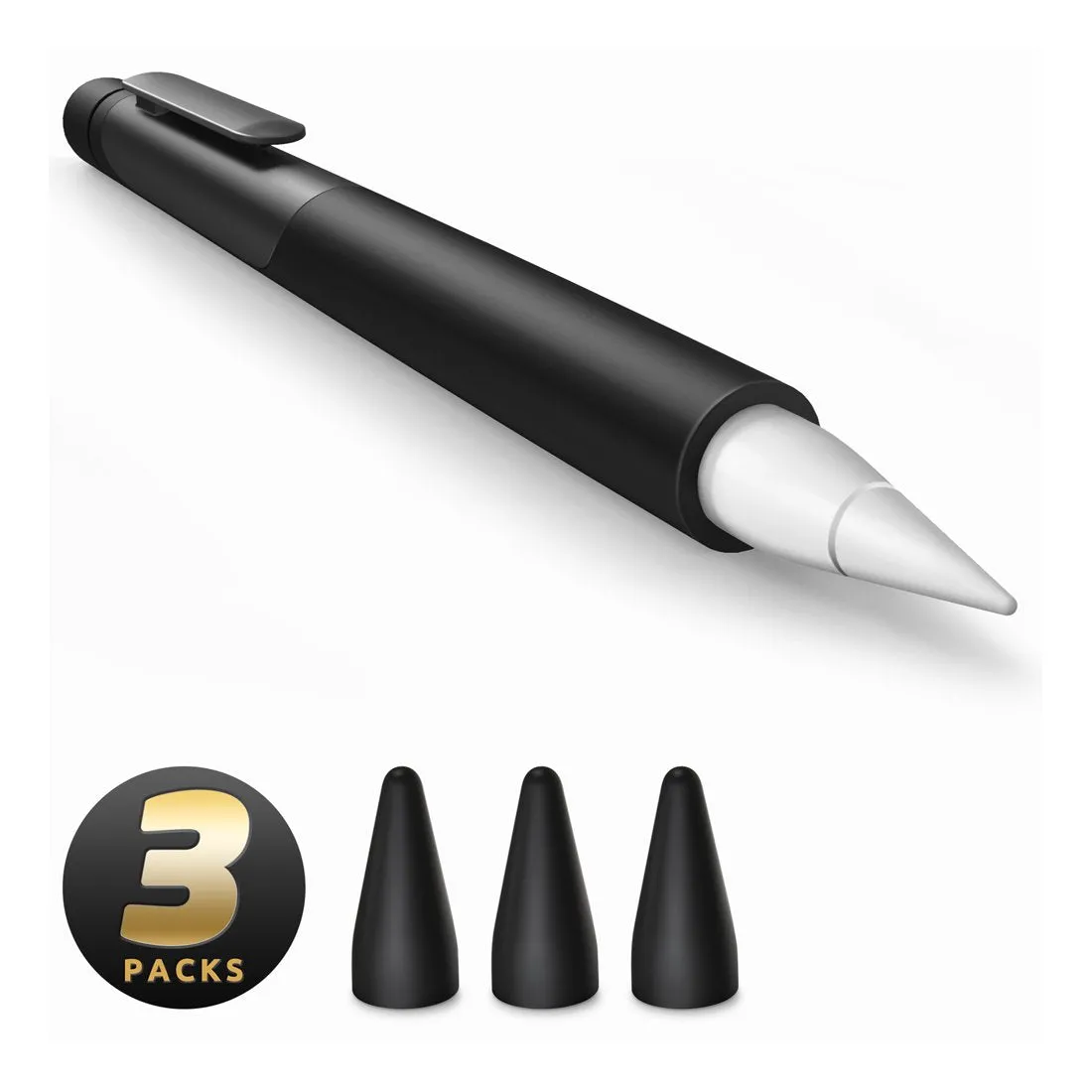 Apple Pencil 1 Silicone Protective Case-Black