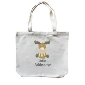 Arctic Animals Little Moose Addname Canvas Bag