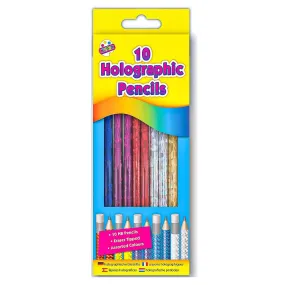 Artbox 10 Holographic HB Pencils with Eraser Tips