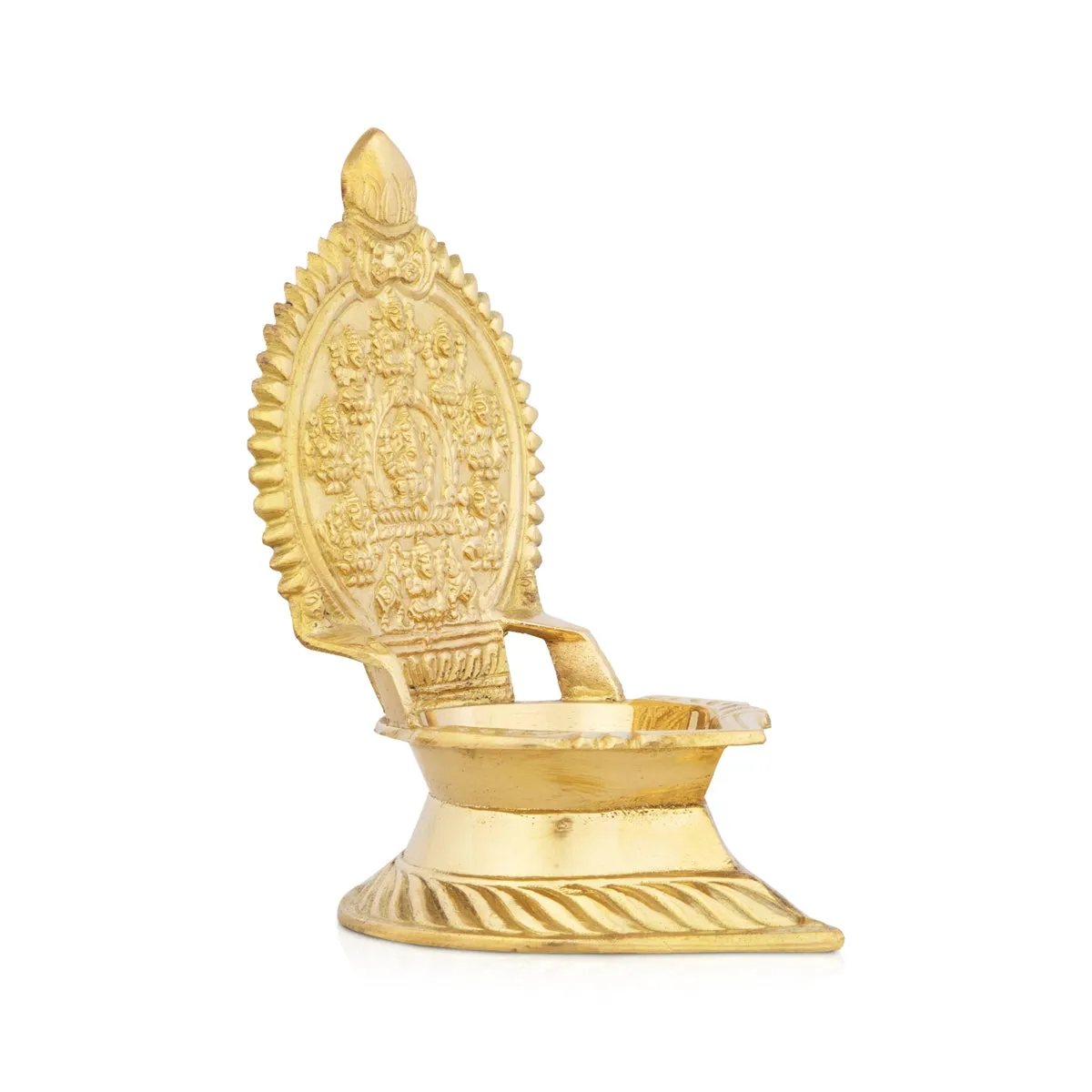 Ashta Lakshmi Vilakku - 5.5 x 3 Inches | Ashta Lakshmi Deepam/ Brass Lamp for Pooja/ 350 Gms Approx