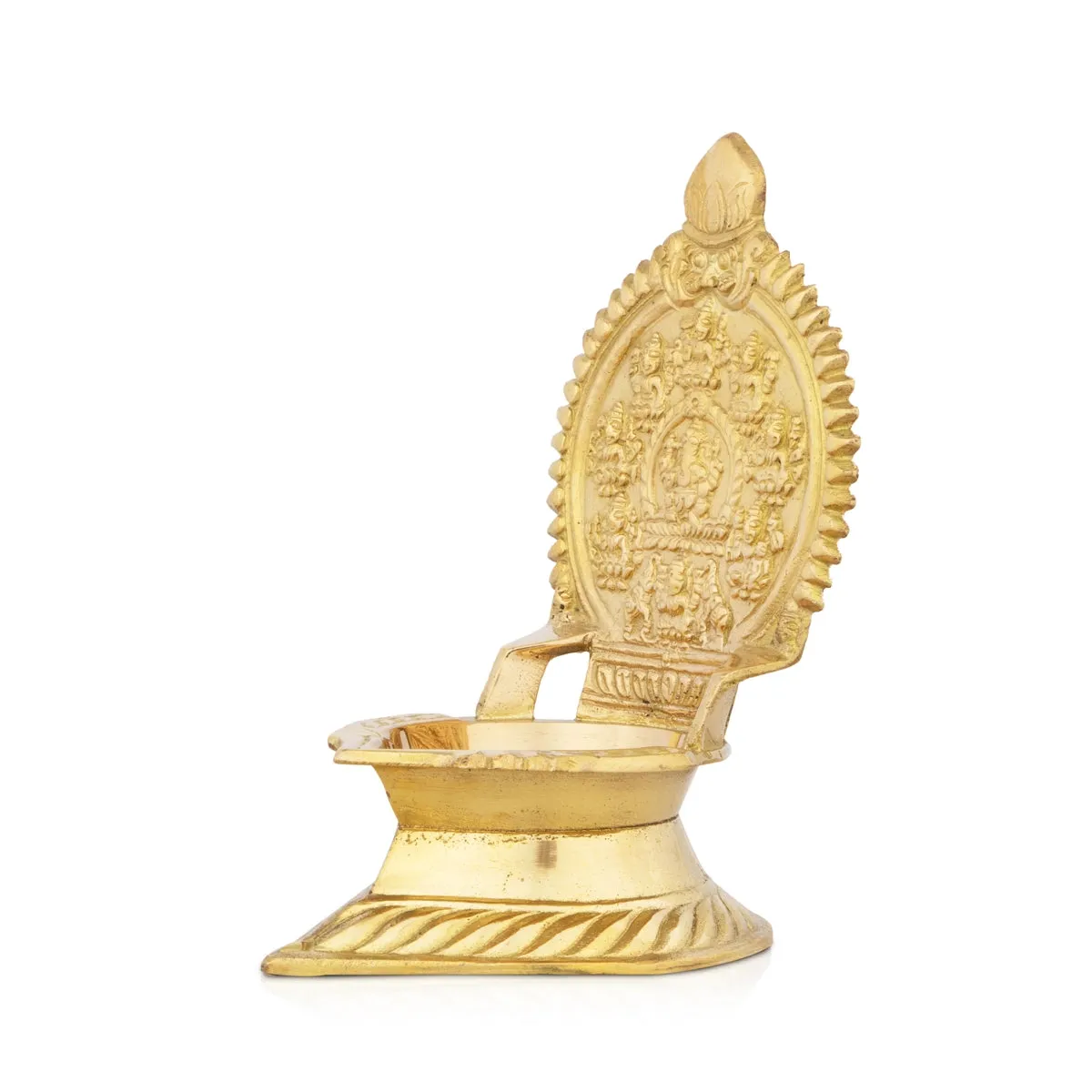 Ashta Lakshmi Vilakku - 5.5 x 3 Inches | Ashta Lakshmi Deepam/ Brass Lamp for Pooja/ 350 Gms Approx