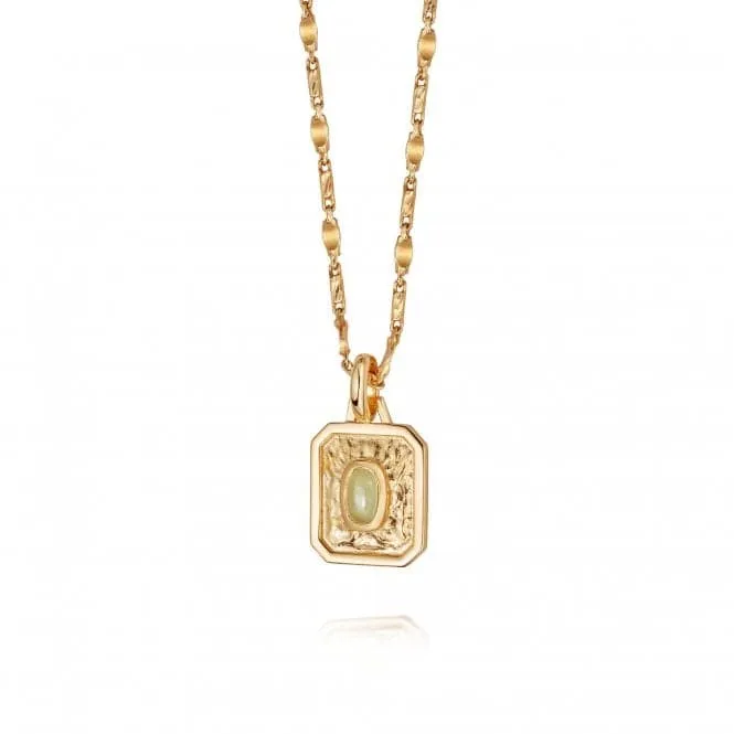 August Birthstone 18ct Gold Plated Necklace BS08_GP