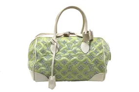 Authentic 2012 Limited Edition Louis Vuitton Green Monogram Sorbet Speedy Handbag