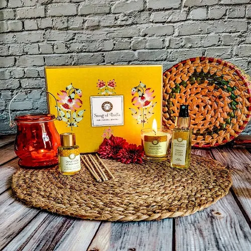 Ayurveda Gift Box with Reed Diffuser, Candle & Room Freshener