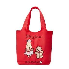 Baa Baa Sheepz Recycle Bag Christmas 2 Red - Small