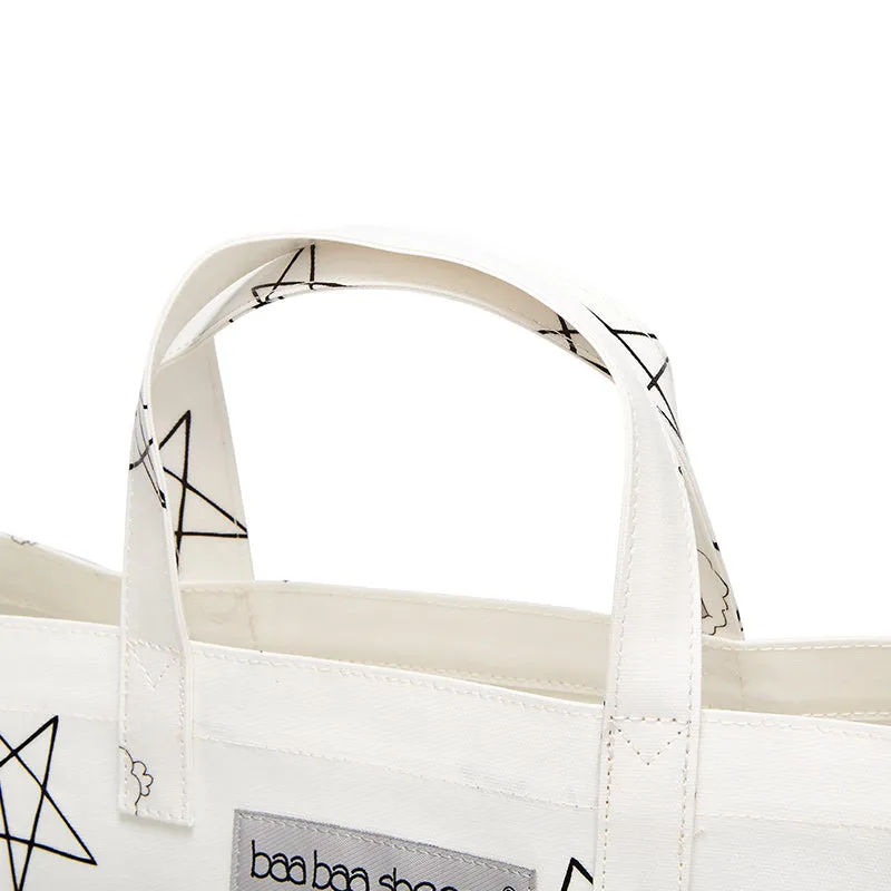 Baa Baa Sheepz Tote Bag Big Star & Sheepz White - Large