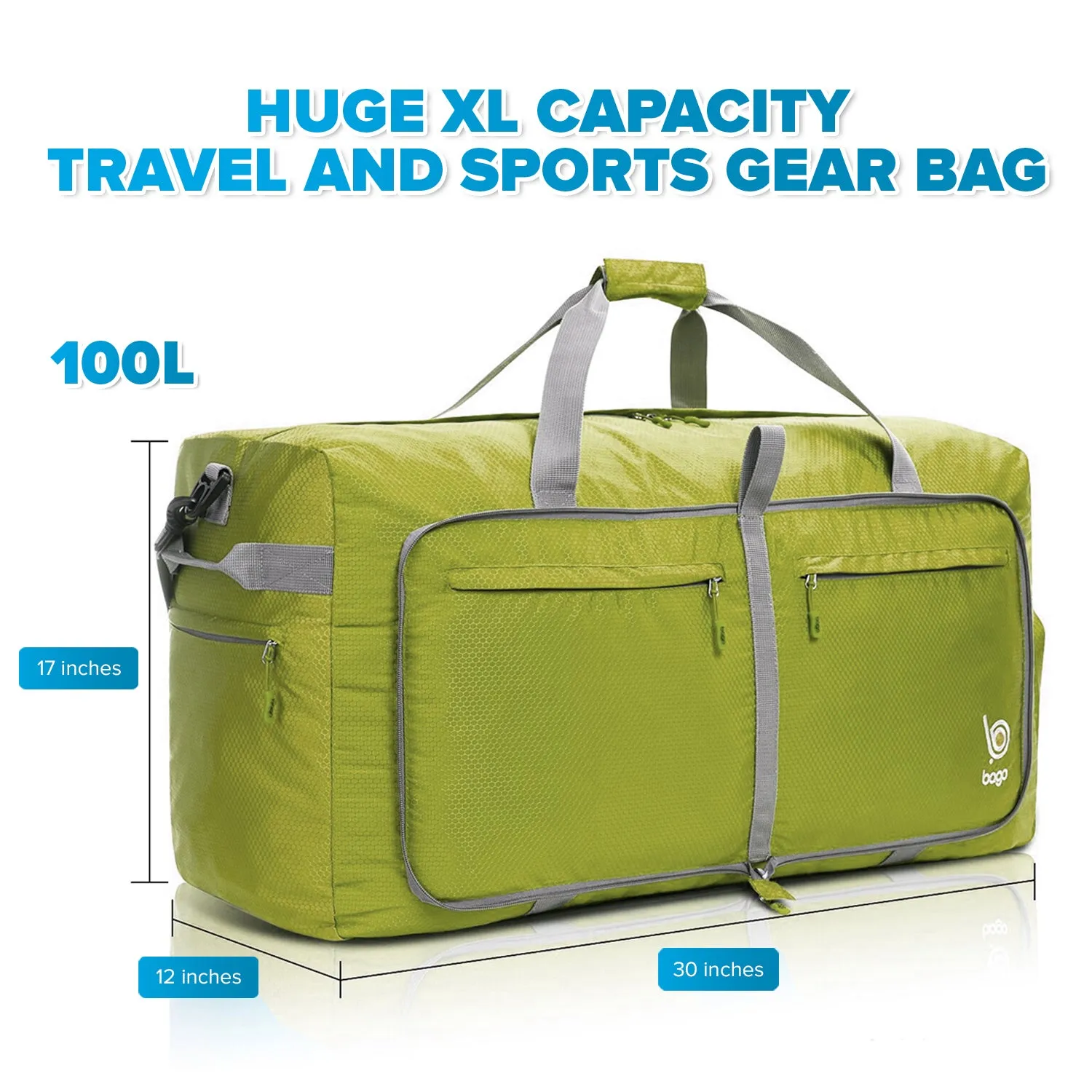 Bago 100L Travel Duffel Bags for Men & Women - 29" X Large Duffle Bag Luggage