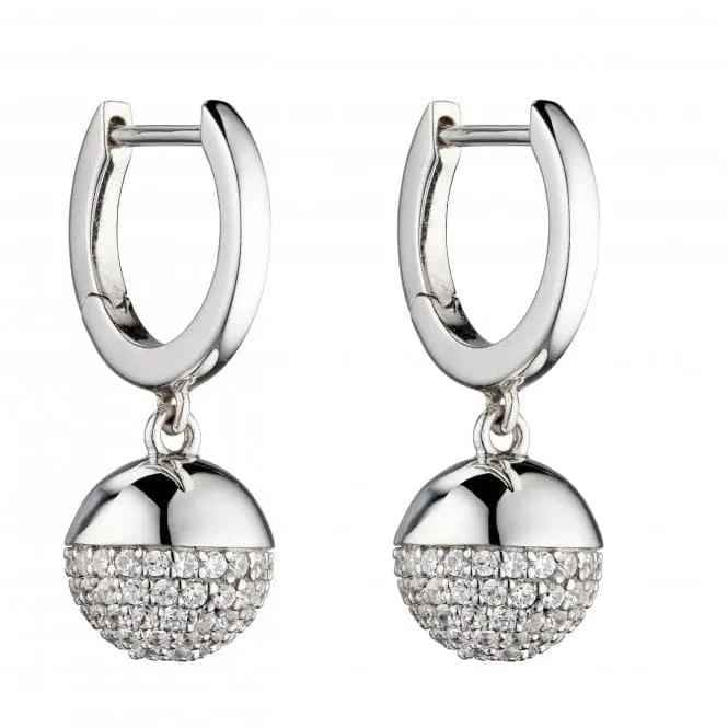 Ball Pave Stone Setting Earrings E5796C