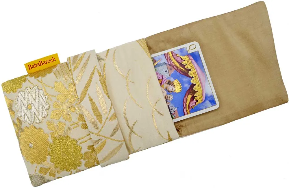 Bamboo & Blossoms - Japanese vintage silk foldover pouch