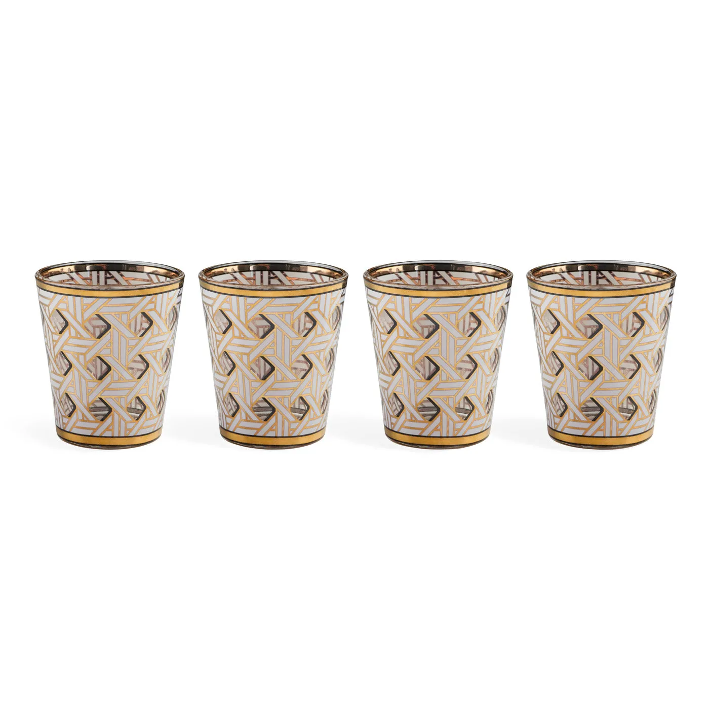 Basketweave Glassware Set