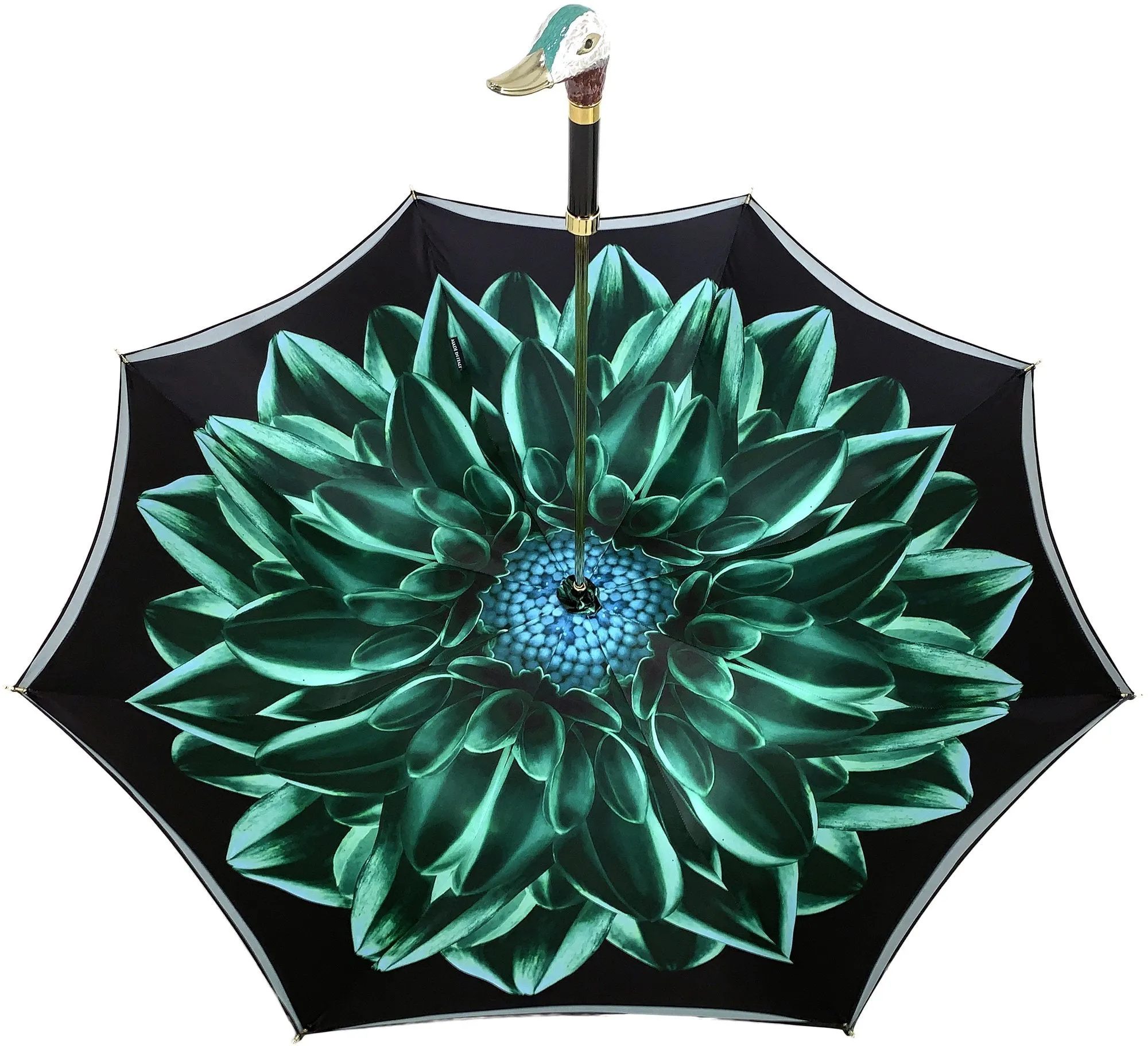 Beautiful Double Canopy Umbrella in a Luxurious Green Satin