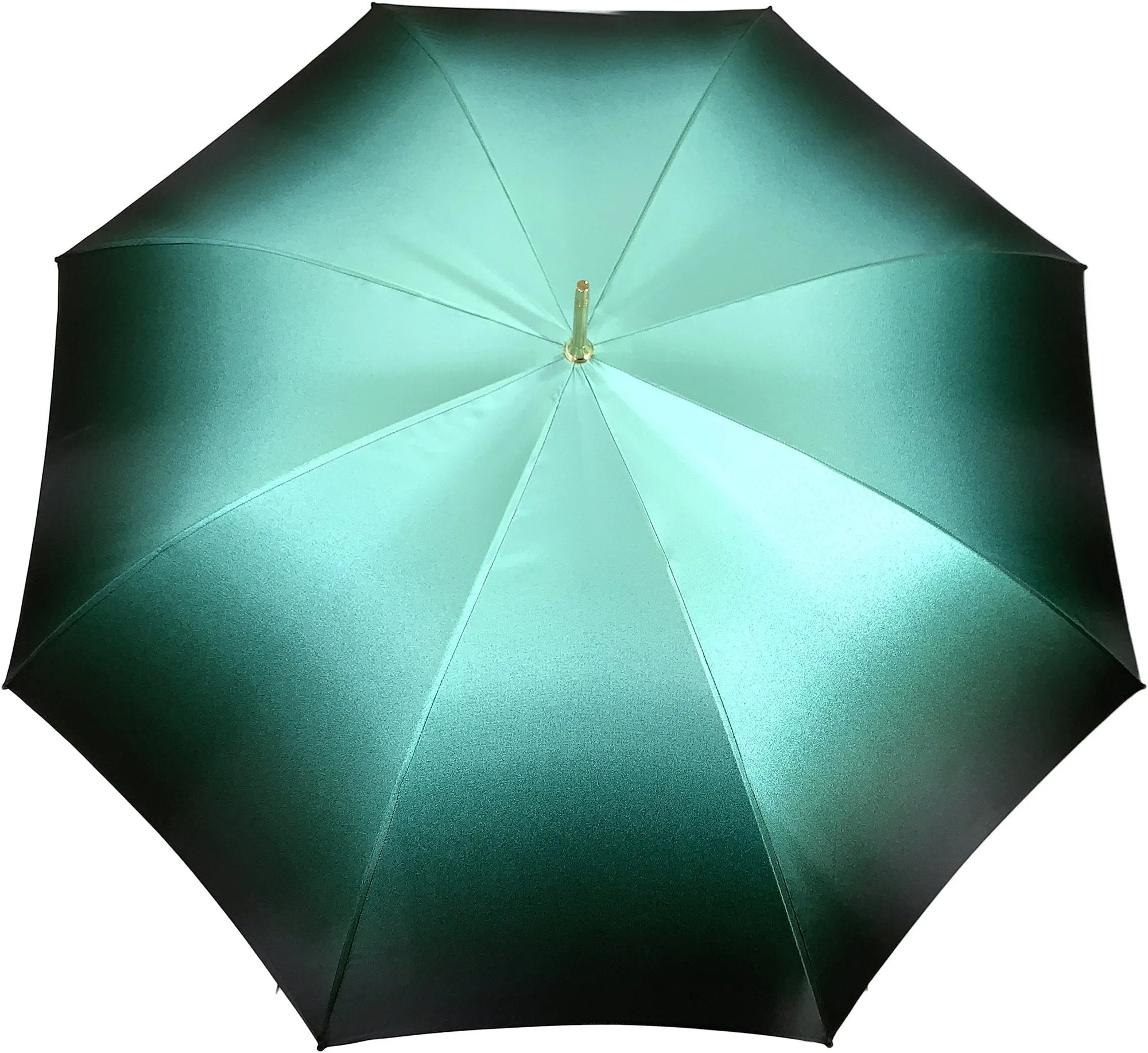 Beautiful Double Canopy Umbrella in a Luxurious Green Satin