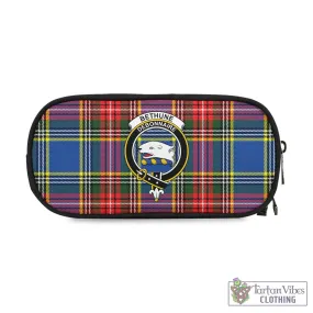 Bethune Tartan Pen and Pencil Case with Family Crest