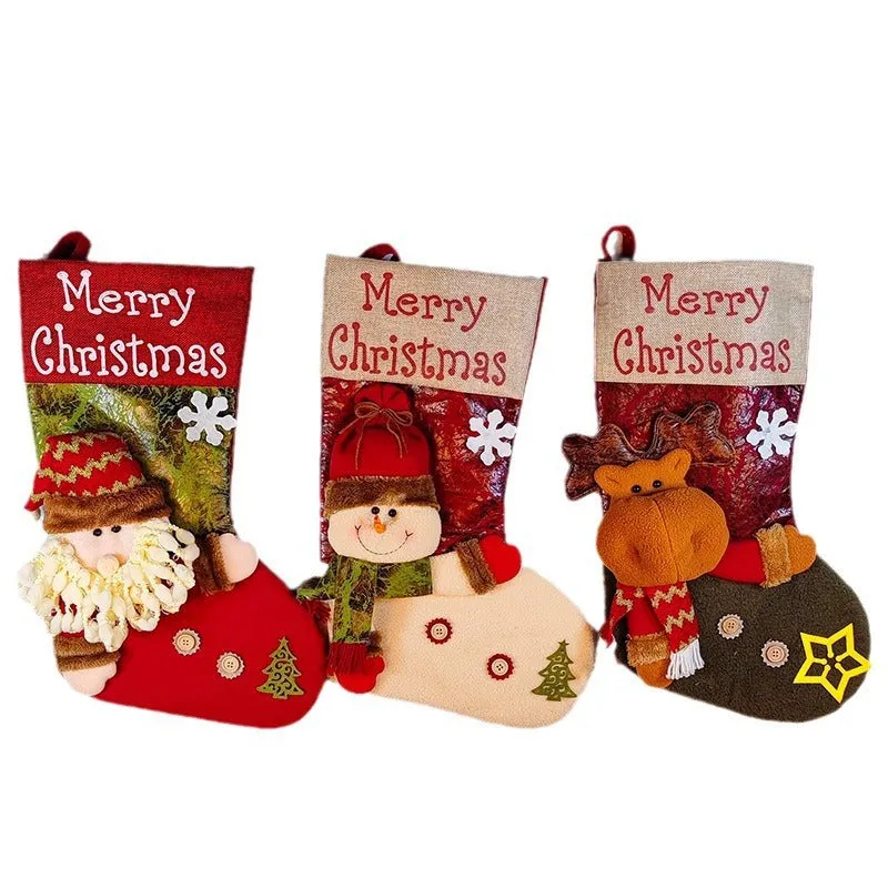 Big Head Doll Christmas Stocking Gift Bag