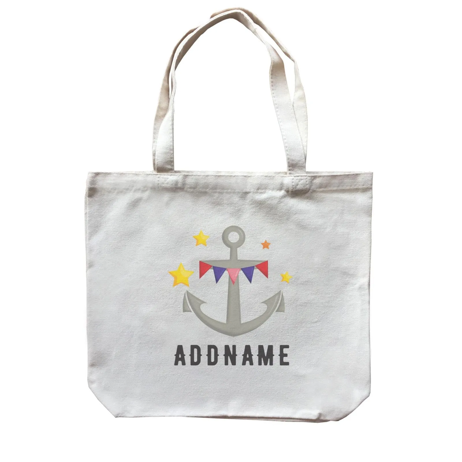 Birthday Sailor Anchor Addname Canvas Bag