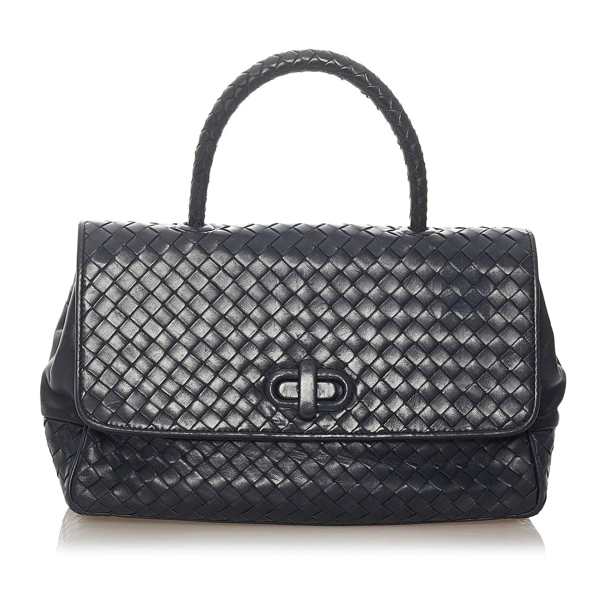 Bottega Veneta Intrecciato Leather Handbag (SHG-27385)