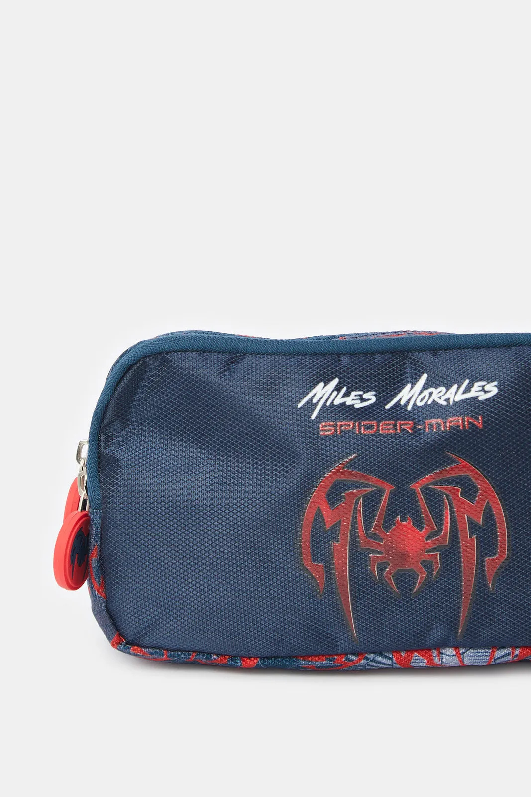 Boys Black And Red Spiderman Print Pencil Case