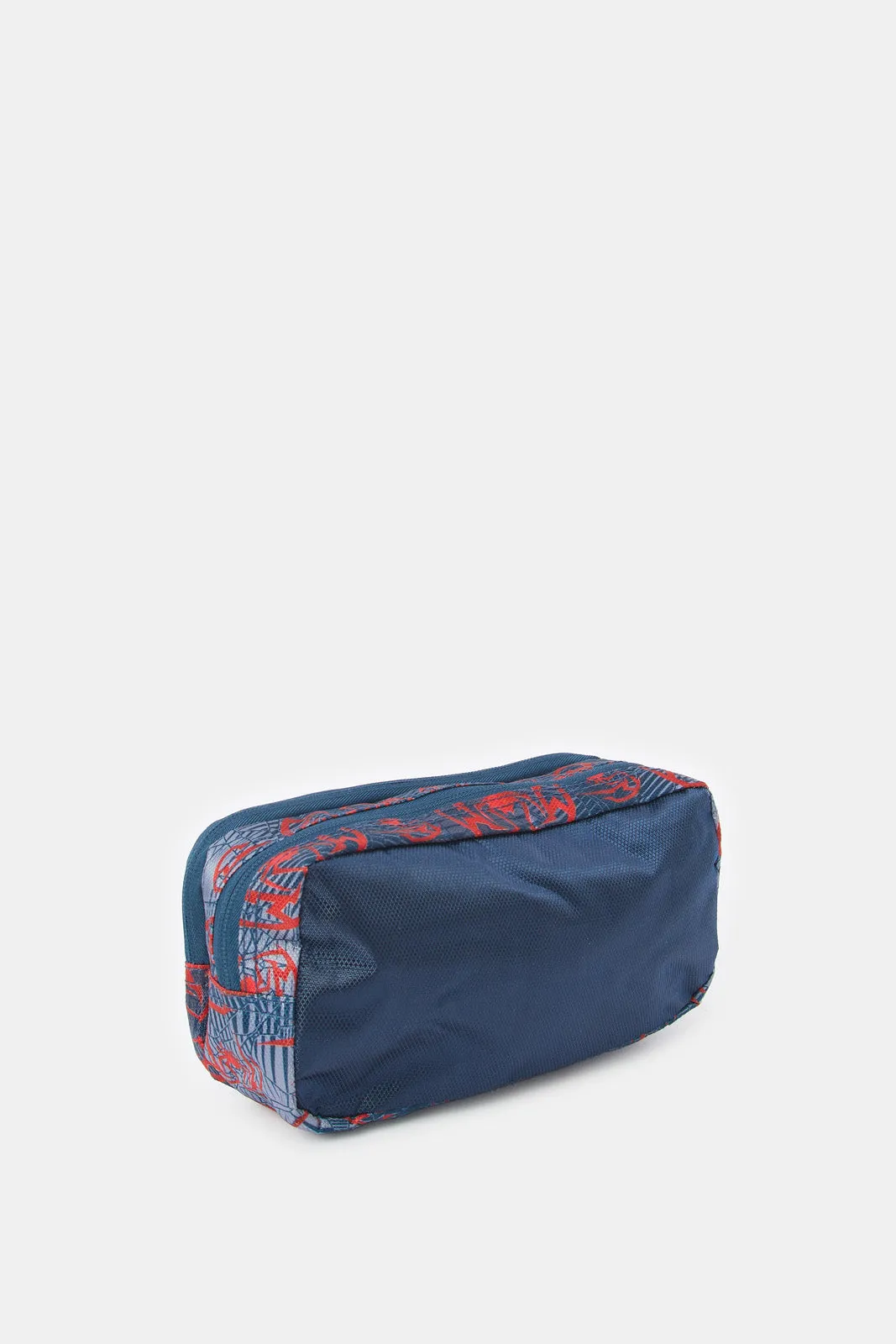 Boys Black And Red Spiderman Print Pencil Case