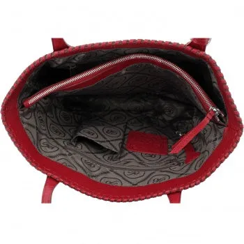 Brighton Red Leather Tote Gabriella Medallion From The Ferrara Collection