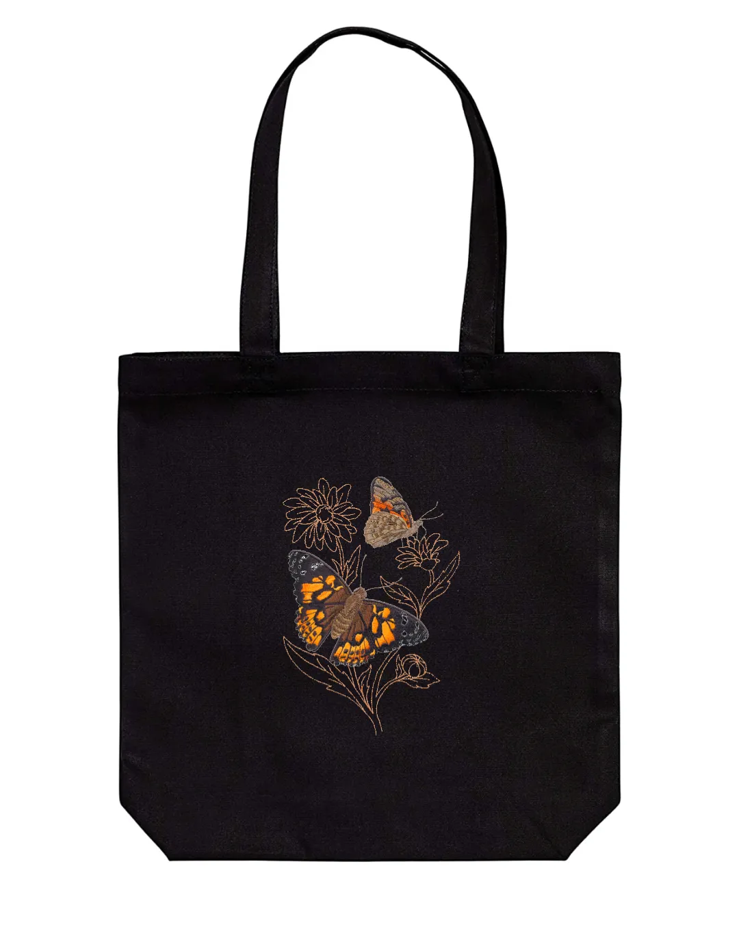 Butterflies Embroidered Cotton Canvas Market Bag. Choice of 5 different bags and 6 different butterflies