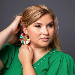 Cartagena Beaded Rainbow Fringe Earrings