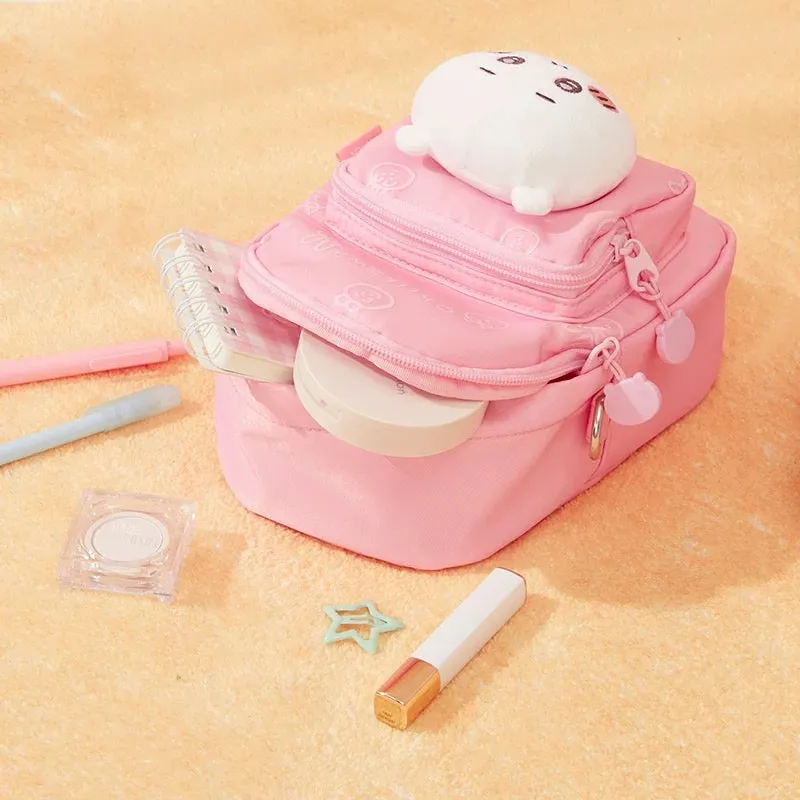 ChiiKawa X Miniso | ChiiKawa Hachiware Usagi Plush Head Mini Shoulder Bag - Kawaii Item Plush Cute Decoration