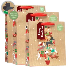 Christmas Kraft Dog Gift Bag