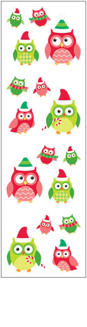 Christmas Owls Stickers